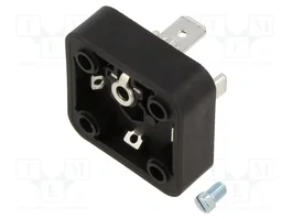 HIRSCHMANN Conector de válvulas industrial macho 4 pines 16A negro