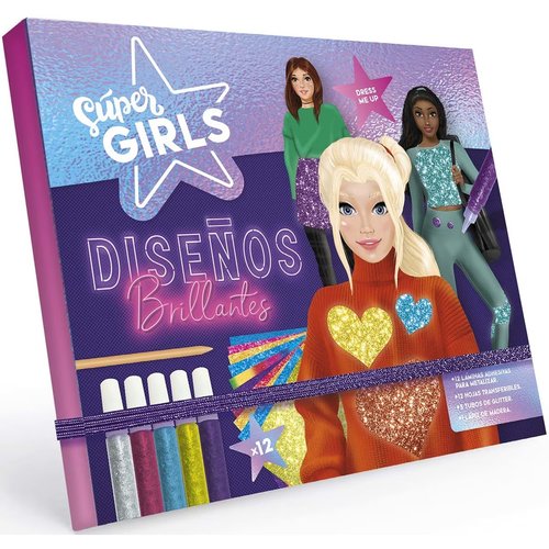 IMAGILAND Bloc Super Girls Diseños Brillantes IMAGILAND Bloc Super Girls Diseños Brillantes