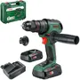 Bosch AdvancedImpact 18V-80 Taladro de Impacto Inalámbrico, 2 Baterías 2.5 Ah, Mandril Metálico 13 mm