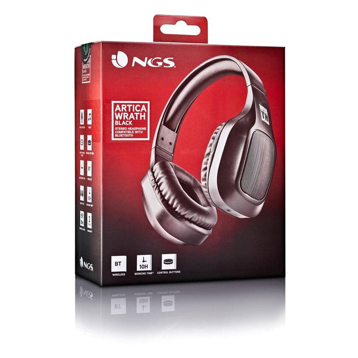 NGS Artica Wrath Auriculares Inalámbricos Negro con Micrófono y Bluetooth 5.1