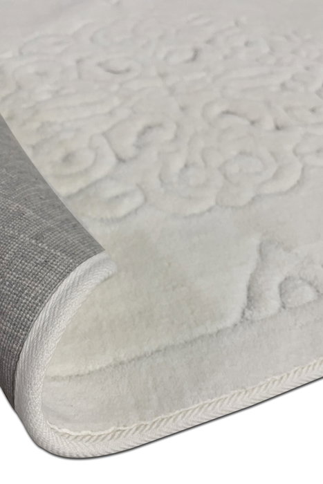 Mijölnir Ottoman - Juego de 2 alfombrillas de baño 100% algodón, antibacterianas, 1600 gr/m², 50x60cm y 60x100cm, Color Ecru