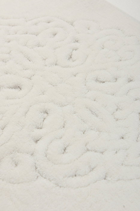 Mijölnir Ottoman - Juego de 2 alfombrillas de baño 100% algodón, antibacterianas, 1600 gr/m², 50x60cm y 60x100cm, Color Ecru