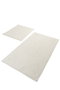 Mijölnir Ottoman - Juego de 2 alfombrillas de baño 100% algodón, antibacterianas, 1600 gr/m², 50x60cm y 60x100cm, Color Ecru