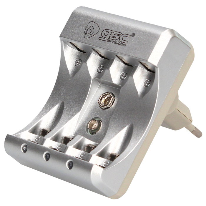 GSC Evolution Cargador de pilas recargables AAA/AA/9V