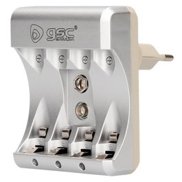 GSC Evolution Cargador de pilas recargables AAA/AA/9V