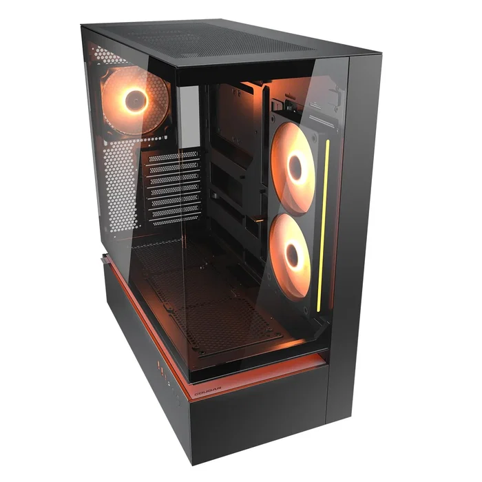 Caja pc cougar midi-tower cfv235, argb, glas, negro