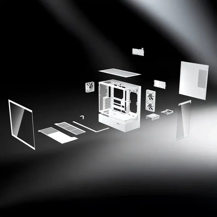 Caja pc cougar midi-tower cfv235, argb, glas, negro