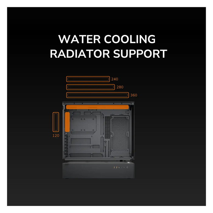 Cougar CFV235 Midi Torre Gaming PC - Caja ATX con Panel de Vidrio Templado ARGB, 3 Ventiladores, 7 Ranuras, Negro, hasta Placa 43 cm