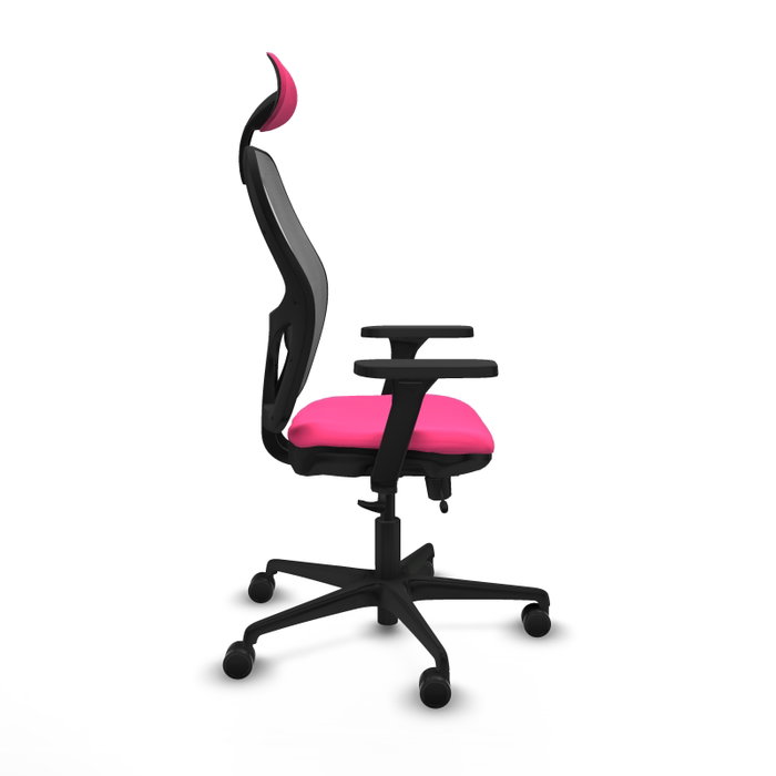 PIQUERAS Y CRESPO Silla de oficina Jorquera con mecanismo Sincro/Traslack Rosa y Gris PIQUERAS Y CRESPO Silla de oficina Jorquera con mecanismo Sincro/Traslack Rosa y Gris