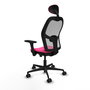 PIQUERAS Y CRESPO Silla de oficina Jorquera con mecanismo Sincro/Traslack Rosa y Gris