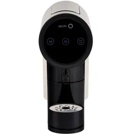 Delta Cafetera de Cápsulas IconiQ Blanco, Pantalla Táctil, 19 Bar, 1200 W, 10 Cápsulas Usadas