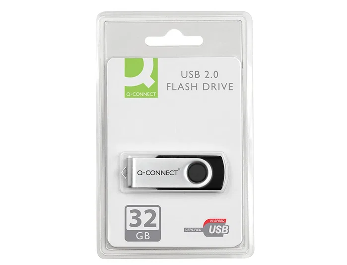 Q-connect Memoria USB Flash 32 GB 2.0 Negra