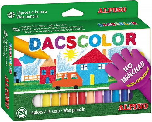Dacs Estuche de 24 Ceras Semiblandas de Colores Surtidos 80mm