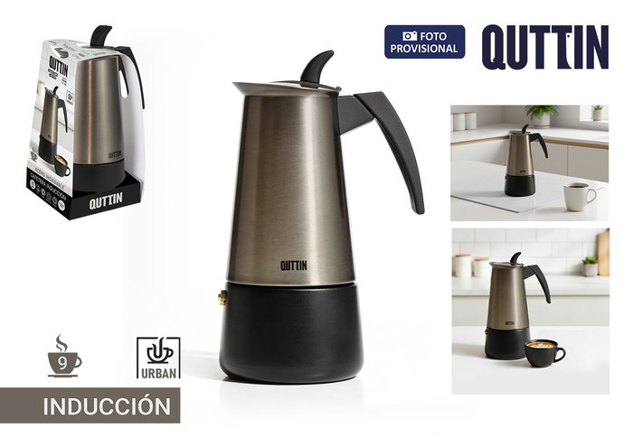 Quttin Cafetera de Inducción Urban Inox 450ml Quttin Cafetera de Inducción Urban Inox 450ml