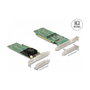 DeLOCK Tarjeta PCI Express x16 a 4 x NVMe M.2 Key M Low Profile
