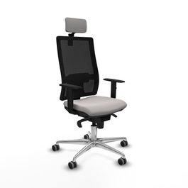 PIQUERAS Y CRESPO Silla de oficina Horna con mecanismo Sincro Blanco y Negro
