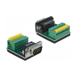 DeLOCK 66321 Adaptador D-Sub 9 Pin a Bloque de Terminales con Pulsador