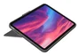 Logitech 920-011439 Combo Touch Funda Teclado con Trackpad para iPad 10ª Generación, QWERTY Español, Smart Connector, Retroiluminado, Modo Dibujo/Ver, Gris Oxford