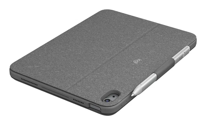 Logitech 920-011439 Combo Touch Funda Teclado con Trackpad para iPad 10ª Generación, QWERTY Español, Smart Connector, Retroiluminado, Modo Dibujo/Ver, Gris Oxford