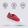 Zapatilla Loneta Suela Pvc Elásticos Spiderman Rojo 26