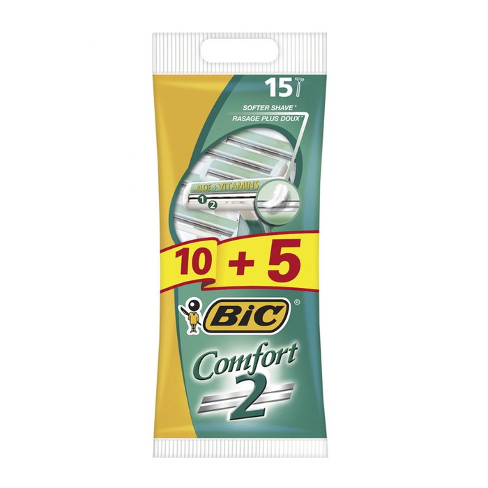 BIC Comfort 2 bolsa 15 cuchillas desechables 15 unidades BIC Comfort 2 bolsa 15 cuchillas desechables 15 unidades