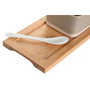 DKD Home Decor Set de Aperitivo 7 Piezas de Porcelana y Bambú Multicolor