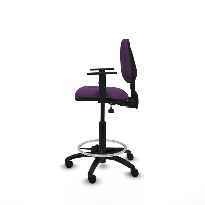 PIQUERAS Y CRESPO Taburete Isso AS Bali morado con brazos 1D