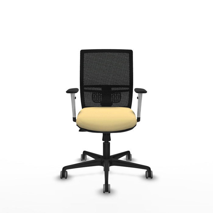 PIQUERAS Y CRESPO Silla de oficina Yunquera con mecanismo Sincro/Traslack, Crema y Negro PIQUERAS Y CRESPO Silla de oficina Yunquera con mecanismo Sincro/Traslack, Crema y Negro