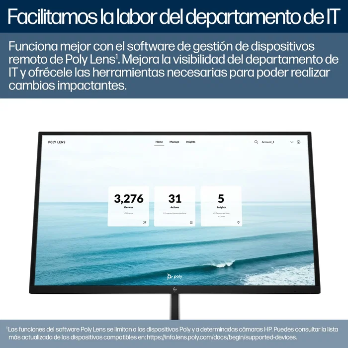 HP Poly Studio E60 Smart Cámara 4K MPTZ con Zoom Óptico 12x HP Poly Studio E60 Smart Cámara 4K MPTZ con Zoom Óptico 12x