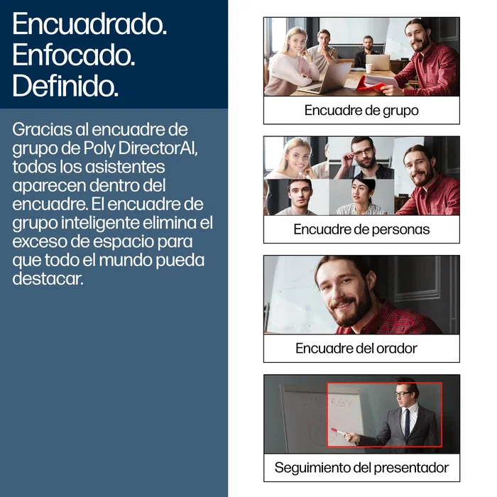 HP Poly Studio E60 Smart Cámara 4K MPTZ con Zoom Óptico 12x HP Poly Studio E60 Smart Cámara 4K MPTZ con Zoom Óptico 12x