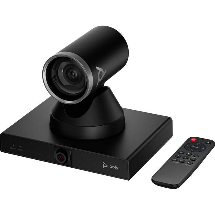 HP Poly Studio E60 Smart Camera 4K MPTZ con zoom óptico de 12x, Negro