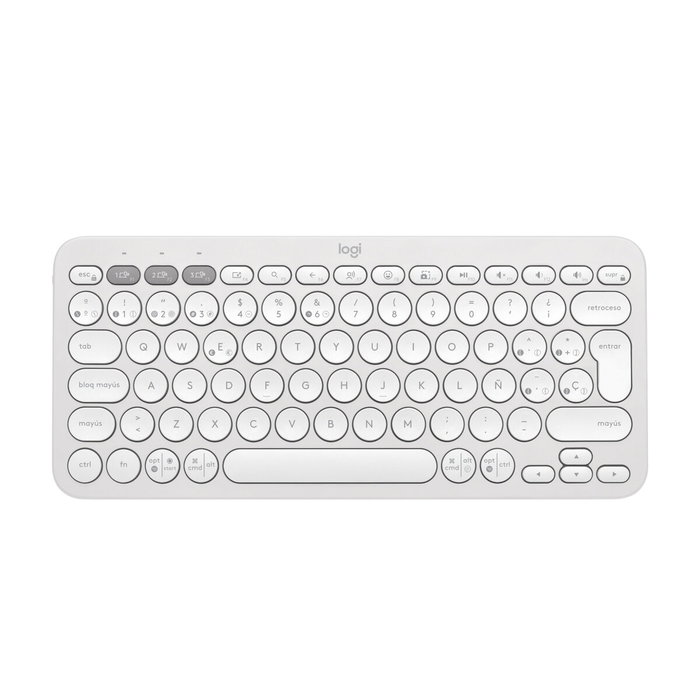 Logitech Pebble Keys 2 K380s Blanco QWERTY Español