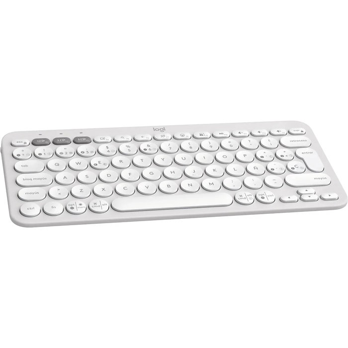 Logitech pebble keys 2 k380s teclado inalÁmbrico bluetooth le qwerty espaÑol blanco
