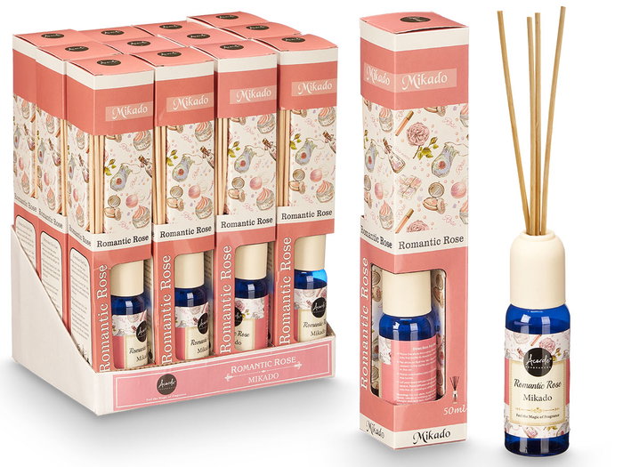 Acorde Mikado 50ML con Varillas Rosas Aroma Aceite, 5 x 25 x 5 cm (Set de 24) Acorde Mikado 50ML con Varillas Rosas Aroma Aceite, 5 x 25 x 5 cm (Set de 24)