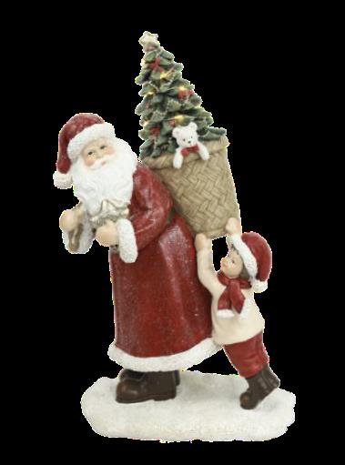 DKD Home Decor Figura de Santa en Resina 12x9x19 cm Surtida