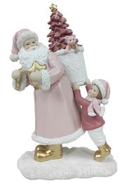 DKD Home Decor Figura Navidad Santa Resina 9 x 19 x 12 cm (2 Unidades)