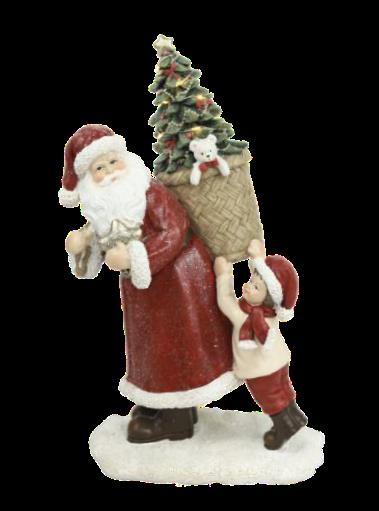 DKD Home Decor Figura Navidad Santa Resina 9 x 19 x 12 cm (2 Unidades)