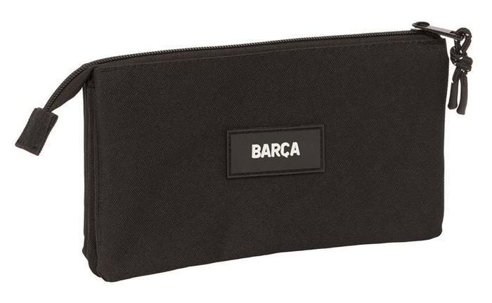 Portatodo Triple F.C. Barcelona Negro 22 x 12 x 3 cm