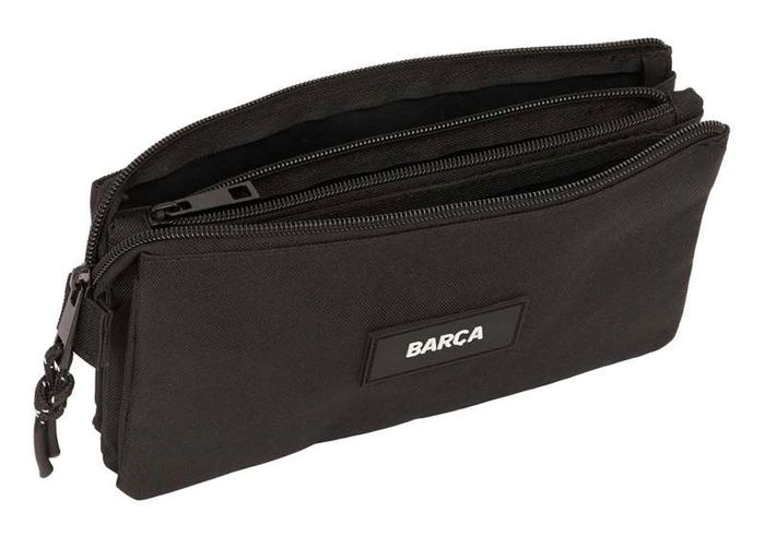 Portatodo Triple F.C. Barcelona Negro 22 x 12 x 3 cm