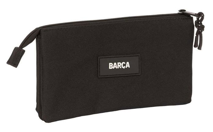 Portatodo Triple F.C. Barcelona Negro 22 x 12 x 3 cm