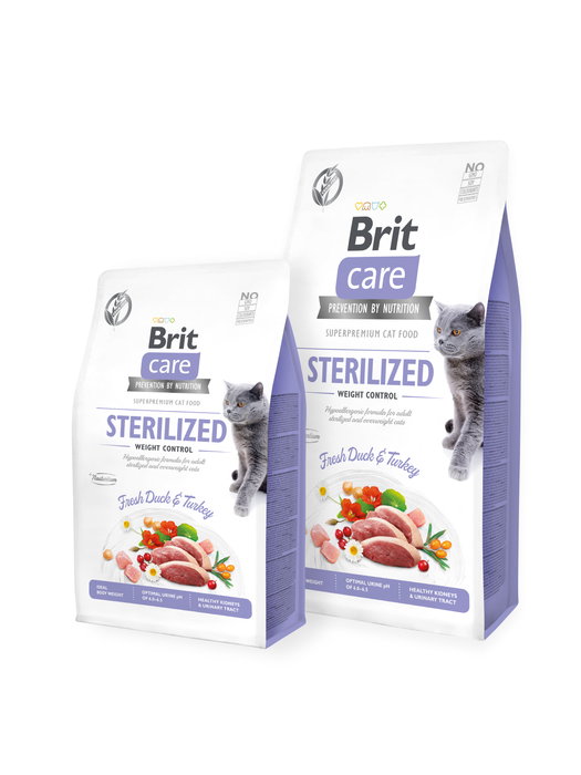 Brit Care Grain Free Sterilized Weight Control Gato Adulto 400g Pato Fresco Hipoalergénico Sin Cereales Brit Care Grain Free Sterilized Weight Control Gato Adulto 400g Pato Fresco Hipoalergénico Sin Cereales