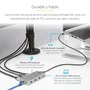 StarTech 117B-USBC-MULTIPORT Docking Station USB-C para 3 Monitores 4K, HDMI, DisplayPort, 3x USB-A 3.2, Ethernet, PD 100W, Gris