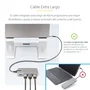 StarTech 117B-USBC-MULTIPORT Docking Station USB-C para 3 Monitores 4K, HDMI, DisplayPort, 3x USB-A 3.2, Ethernet, PD 100W, Gris