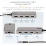 StarTech 117B-USBC-MULTIPORT Docking Station USB-C para 3 Monitores 4K, HDMI, DisplayPort, 3x USB-A 3.2, Ethernet, PD 100W, Gris