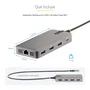 StarTech 117B-USBC-MULTIPORT Docking Station USB-C para 3 Monitores 4K, HDMI, DisplayPort, 3x USB-A 3.2, Ethernet, PD 100W, Gris