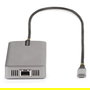 StarTech 117B-USBC-MULTIPORT Adaptador Multipuertos USB-C para 3 Monitores 4K 60Hz Doble, HDMI/DisplayPort 4K 30Hz, USB 3.2 Gen 2, PD 100W