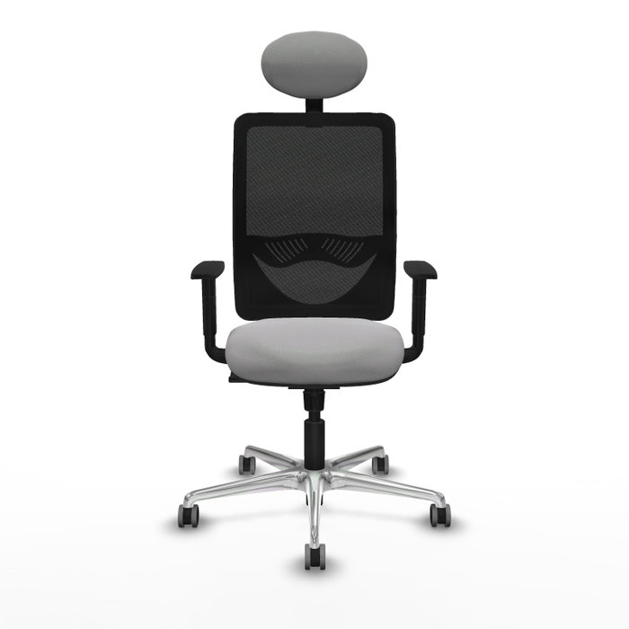 PIQUERAS Y CRESPO Silla de oficina Zulema con mecanismo Sincro, Gris claro y Negro PIQUERAS Y CRESPO Silla de oficina Zulema con mecanismo Sincro, Gris claro y Negro