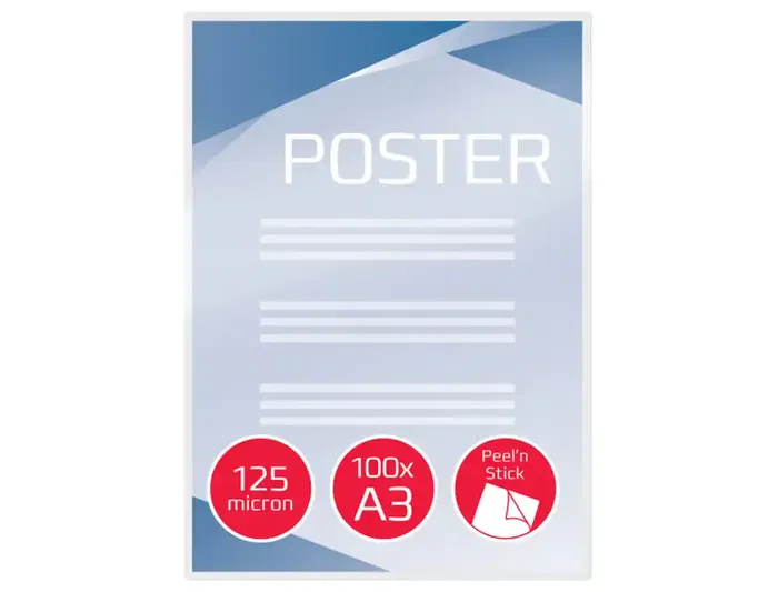 Funda Plastificar Gbc 303X426 (A3) 125Μ Adhesiva Paquete De 100