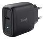 Trust Maxo Cargador de Pared GaN 45W USB-C con Carga Rápida Power Delivery 3.0 Incluye Cable 2m Negro