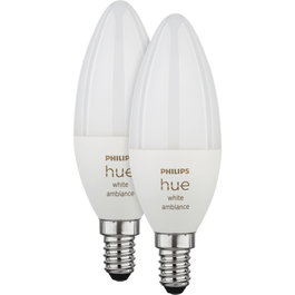 Philips Hue Pack de 2 Bombillas LED Inteligentes E14 White Ambiance